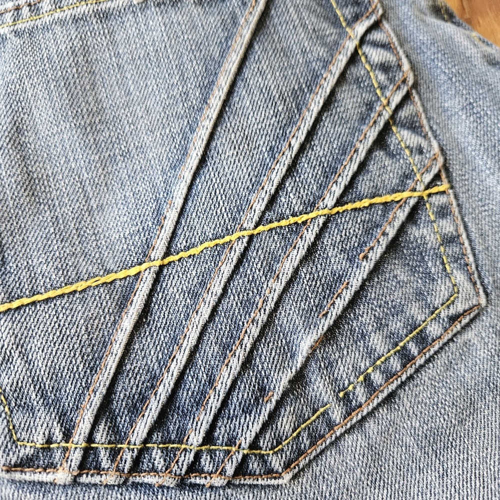 Y2K‎ Akademiks Medium Wash Baggy Embroidered Grunge Jeans Size 32 x 30 - Picture 16 of 16